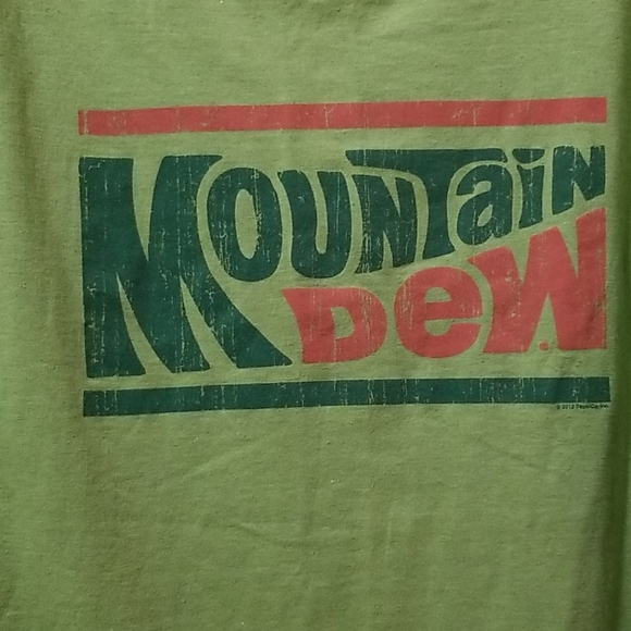 MEN'S MOUNTAIN DEW GREEN GRAPHIC T-SHIRT MED - Picture 4 of 4